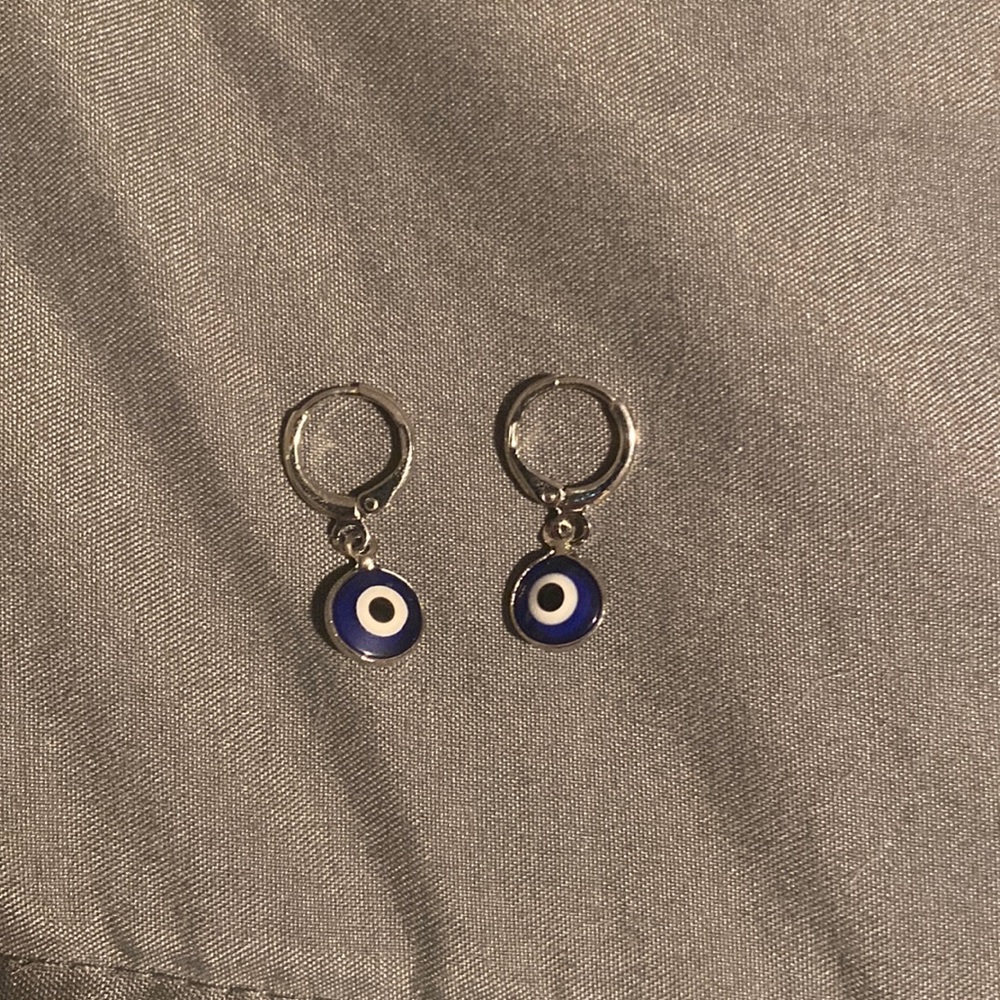 Never Worn Evry Jewels Evil Eye Earrings with original bag